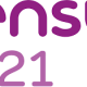 Logo for Census 2021 - purple words on a white background